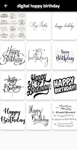 happy birthday calligraphy