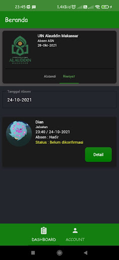 Android application AbsenASN screenshort
