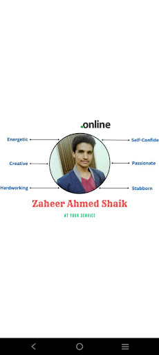 Android application Zaheer Ahmed Shaik screenshort
