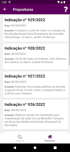 Câmara Municipal de Valinhos Screen 3