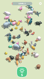 Animal Match 3D: Rolling Animals Solitaire Match