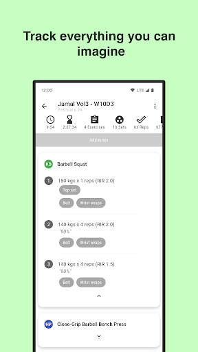 Tracky Gym Screen 3