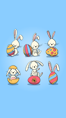 Adorable Happy Easter Stickersのおすすめ画像4