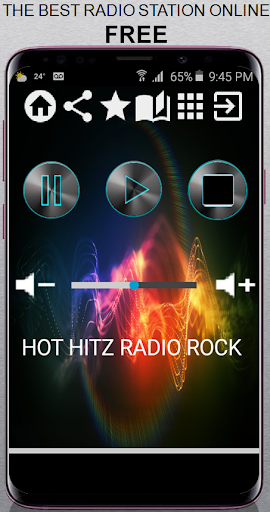 Android application HOT HITZ RADIO ROCK CA App Rad screenshort