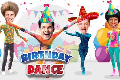 dancing elves birthday card