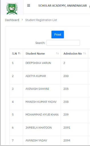 Android application Scholar Academy Anandnagar screenshort