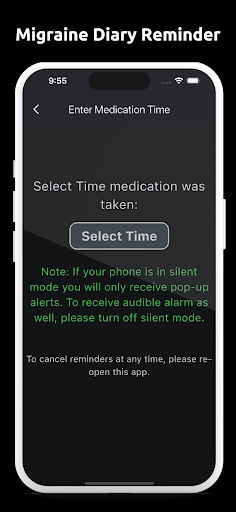Migraine Diary Reminder