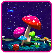 3D Mushroom Night Live Wallpaper