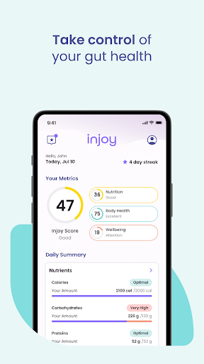 Android application Injoy: Gut Health Tracker screenshort