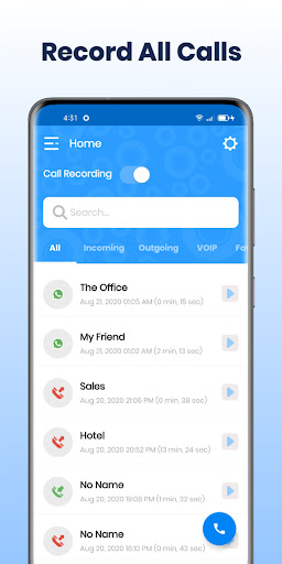 Android application Recorder-Voice Changer IntCall screenshort