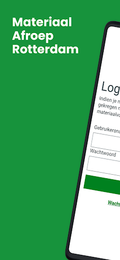 Android application Materiaal Afroep Rotterdam screenshort