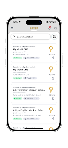 goME - EV Charging Network Screen 3