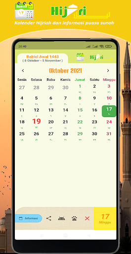 Android application Hijri Kalender Hijriah screenshort