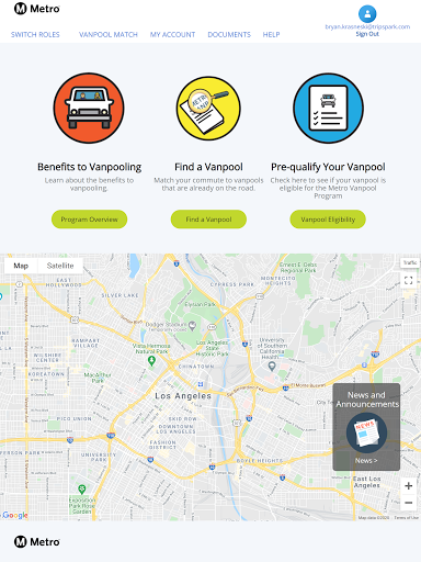 Metro Vanpool Screen 3