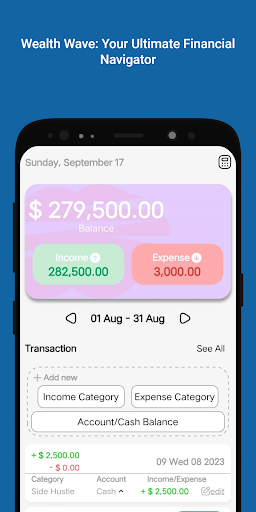 Android application Wealth Wave: Expense Manager screenshort
