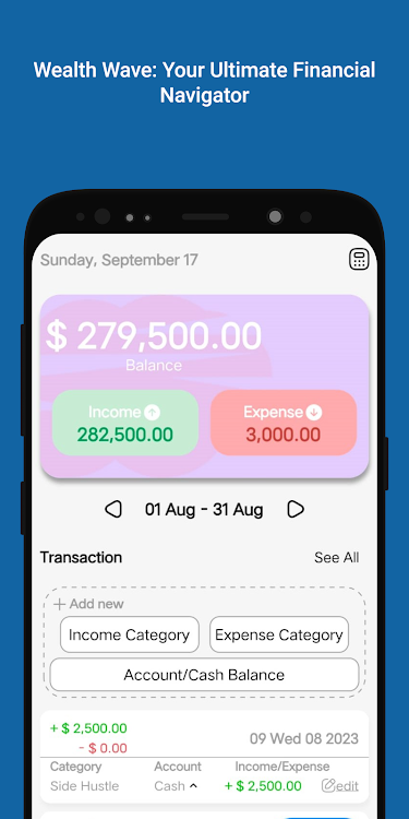 Wealth Wave: Expense Manager - 1.0.1 - (Android)