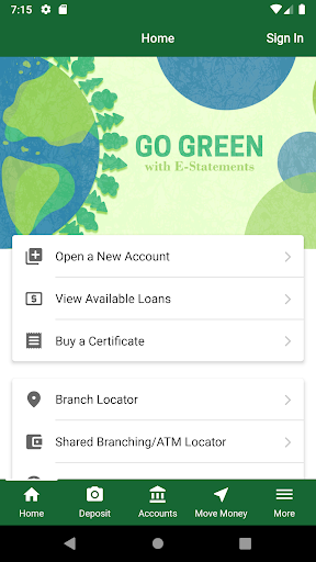 Android application Consumers Federal Credit Union screenshort
