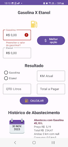 Gasolina ou Etanol Screen 3
