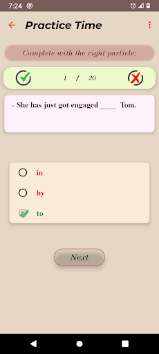 English Prepositions Screen 3