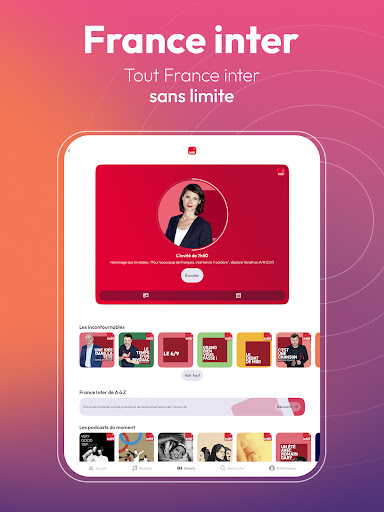 Screenshot of Radio France : radios, podcast