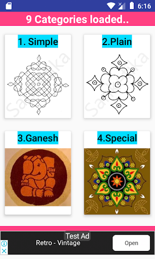 Android application 10000+ Latest Rangoli Designs screenshort