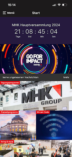 Android application MHK EVENTS screenshort