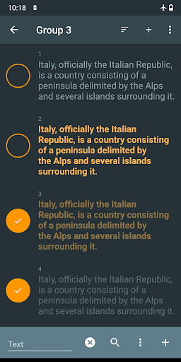 Anteprima dell'app