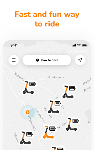 Android application Casper Scooter screenshort