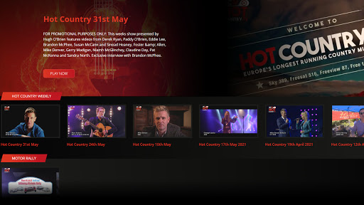 Android application Hot Country TV screenshort