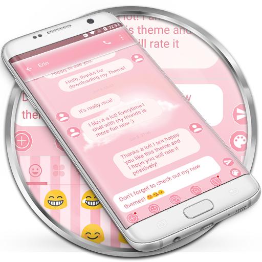 SMS Messages Pink Cloud Theme  Icon