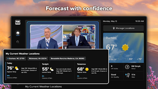 Screenshot of FOX Weather: Daily Forecasts