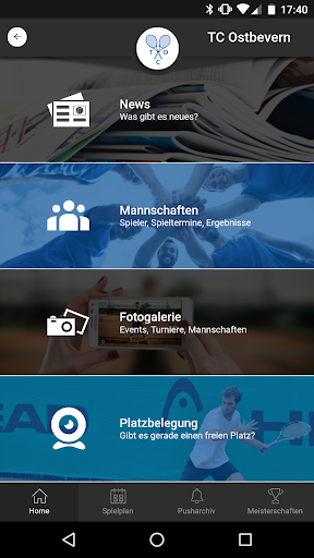 Android application TC Ostbevern screenshort