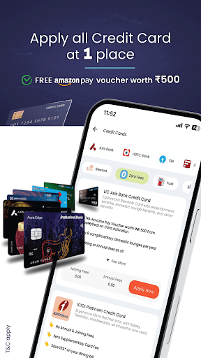 Credit Card, Invest & Bills Screen 3
