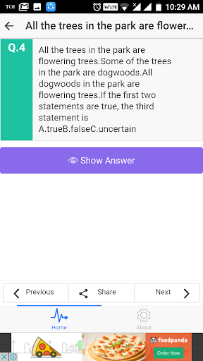 Logical Reasoning Questions Screen 3