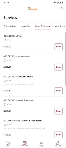 Butterfly Medical Spa Screen 2