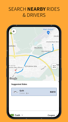 Quik: Request a ride Screen 2