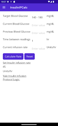 Android application InsulinIPCalc screenshort