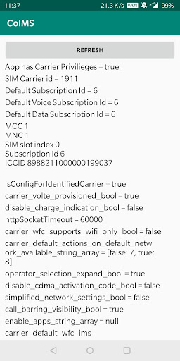 Android application CoIMS screenshort