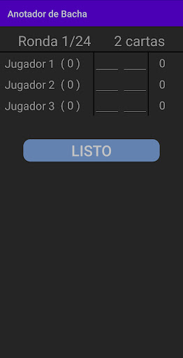 Anotador de bacha Screen 2