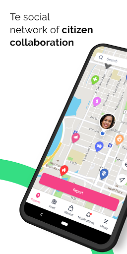 Android application SOSAFE - City Social Network screenshort