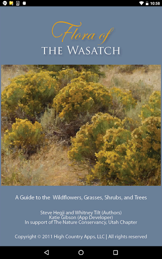 Screenshot of Flora of the Wasatch