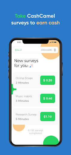 CashCamel - Surveys for Cash Screenshot 1 - AppWisp.com
