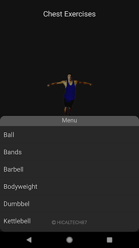 Android application Chest Exercises screenshort