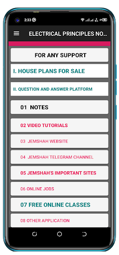 Android application Electrical Principles Notes screenshort
