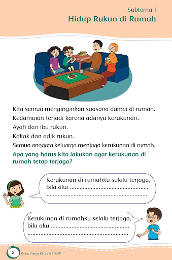 Buku Kelas 2 Tema 1 K13 Screen 3