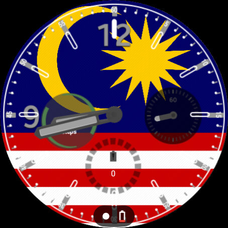 Android application Flag Malaysia Watchface screenshort