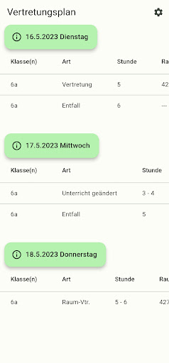 Android application Vertretungsplan screenshort