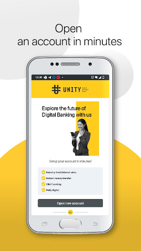 Unity Bank: FD, Saving Account Screen 2