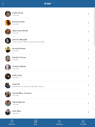 Screenshot of Veterans Yoga Project