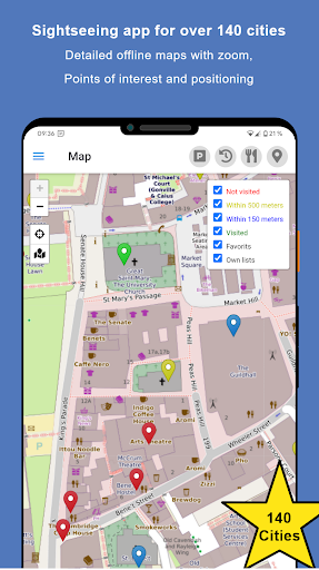Android application Sightseeing Cambridge screenshort